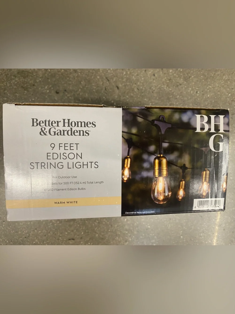 Better Homes And Gardens Gold Edison Patio String Lights